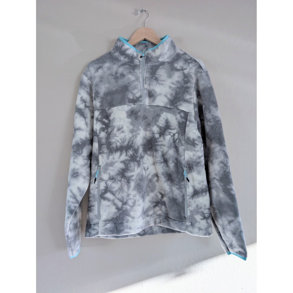 Chubbies Tie Dye Quarter Zip Fleece Pullover Mens M Gorpcore Camping Active Hike